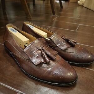 Johnston & Murphy Slip-On Tassel Kilt Cellini Loafer Brown 10 1/2 M